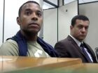 Imagens da audiência de custódia de Robinho, em Santos. 