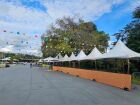Estrutura está sendo montada na rampa do Legislativo Estadual para o tradicional arraiá no Parque dos Poderes  