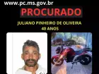 Cartaz divulgado com a imagem de Juliano e da motocicleta 
