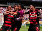 Wallace Yan comemora gol que definiu o triunfo do Flamengo sobre o Chelsea 