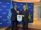 Samir Xaud e Gianni Infantino se encontram na Flórida durante o Mundial de Clubes. 