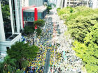 Ato organizado por Jair Bolsonaro na Avenida Paulista neste domingo, 29 de junho, por volta das 13:40; passeata foi a menor desde o fim do mandato do ex-presidente, em janeiro de 2023