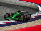 Gabriel Bortoleto acelera sua Sauber no circuito de Spielberg, na Áustria. 