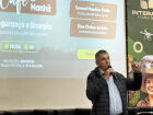 O presidente do Sindicato Rural, Eduardo Monreal, durante abertura do Café da Manhã, que discutiu os desafios da segurança e da energia no campo.