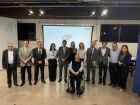 Juiz Albino Coimbra Neto, Edison Araújo (Sistema Comércio MS), Vitor Mello (Sesc MS), Jordana Duenha (Senac MS), Marcelo Turine (UFMS) e parceiros celebram a marca de 1 milhão de pães doados pela Padaria da Liberdade.