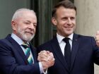 O presidente do Brasil, Luiz Inácio Lula da Silva, e o presidente da França, Emmanuel Macron