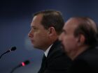 Mauro Cid e seu advogado, Cezar Bitencourt, durante interrogatório no STF