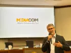 Tunico, presidente da MIDIACOM/MS e diretor de negócios da Rede Matogrossense de Comunicação, durante evento da associação em Mato Grosso do Sul.