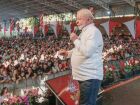 O presidente Luiz Inácio Lula da Silva (PT) em cerimônia de posse da nova diretoria do Sindicato dos Metalúrgicos do ABC, em julho de 2023.  