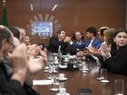 O governador Eduardo Riedel recebeu o prefeito de Itaquiraí, Thalles Tomazelli, para definir os projetos contemplados pelo MS Ativo