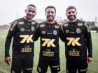 Leleti, Jeffinho e Lipão, da Kings League, foram novidade no trabalho do grupo profissional do Santos nesta quarta-feira. 