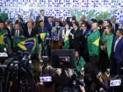Entrevista coletiva de parlamentares da oposição na Câmara dos Deputados  