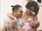 Junior Lima e Monica Benini junto a filha do casal, Lara