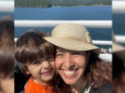 Silvana Schramm e o filho, o pequeno Leonardo, na última foto que tiraram juntos durante passeio na Baía de Horseshoe