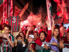Torcida do Fluminense faz festa.