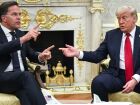 O presidente dos EUA, Donald Trump, se encontra com o secretário-geral da Otan, Mark Rutte (à esquerda), no Salão Oval da Casa Branca em Washington, antes de dar um ultimato a Vladimir Putin