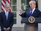 Trump e o presidente do Fed, Jerome Powell 