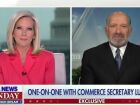 Secretário do Comércio dos Estados Unidos, Howard Lutnick, participa do programa Fox News Sunday com Shannon Bream  