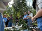 Professora e pesquisador da UEMS, Adriana Luzardo mostra a essência da EcoSeed para o secretário de Ciência e Tecnologia, Ricardo Senna