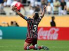 Fluminense's Brazilian defender #03 Thiago Silva celebrates after winning the FIFA Club World Cup 2025 quarterfinal football match between Brazil's Fluminense and Saudi Arabia's Al-Hilal at the Camping World Stadium in Orlando on July 4, 2025. 