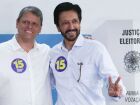 Tarcísio de Freitas e Ricardo Nunes durante as eleições municipais de 2024.