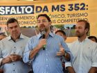 Presidente da Fiems, Sérgio Longen, participa da inauguração do asfalto na MS-352 junto do governador Eduardo Riedel