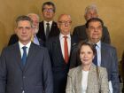 Senadores brasileiros durante missão oficial aos Estados Unidos para fortalecer cooperação e ampliar oportunidades de negócios bilaterais.