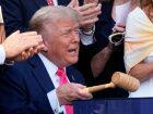 Imagem mostra o presidente Donald Trump no dia 4 de julho em Washington D.C 