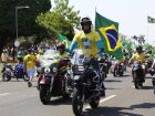 Capitão Contar em motociata anterior; a manifestação deste domingo terá como foco a defesa das liberdades individuais e a democracia