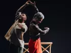 Bailarinos Renata Leoni e Marcos Mattos apresentam o projeto Desenho do Tempo em Campo Grande.