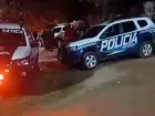 Viaturas da PM no local de confronto 