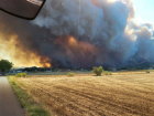 Incêndio florestal no maciço de Corbières, no sul da França, em 5 de agosto de 2025 