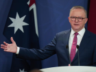 O primeiro-ministro australiano Anthony Albanese durante coletiva de imprensa em Sydney, Austrália, em 12 de dezembro de 2024. 