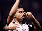 Matheus Bidu comemora gol do Corinthians no Allianz Parque. 