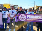 Participantes da caminhada 