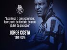 Jorge Costa, ex-capitão e atual diretor do Porto, morreu nesta terça-feira aos 53 anos. 