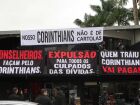 09.08.2025 - Principal organizada do Corinthians, a Gaviões da Fiel, faz um protesto em frente ao Parque São Jorge. 