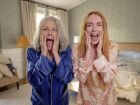 Jamie Lee Curtis como Tess Colemane Lindsay Lohan como Anna Coleman em 