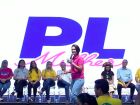 Michelle Bolsonaro discursa no evento do PL Seminário Rota 22, no Rio Grande do Norte. 