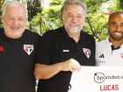 Carlos Belmonte, Julio Casares e Lucas Moura 