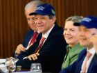 Fernando Haddad ao lado de outros ministros em reunião com Lula 