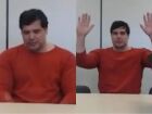 O empresário Rene durante a audiência de custódia 