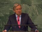Secretário-geral da ONU, António Guterres discursa na entidade. 