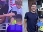 Kamil Majchrzak reencontra criança que teve boné 'roubado' no US Open.
