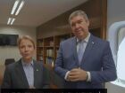 A senadora Tereza Cristina e o governador Eduardo Riedel durante o anúncio da filiação ao Progressistas, em Brasília, durante a convenção nacional do partido.
