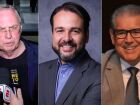 Osmar Stábile, André Castro e Roque Citadini, respectivamente, concorrem à eleição do Corinthians nesta segunda-feira, 25. 