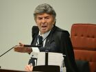 O ministro Luiz Fux no 3º dia de julgamento da trama golpista no STF. 