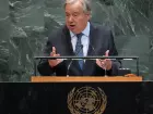 Secretário-geral das Nações Unidas, António Guterres, discursa durante abertura de debates da Assembleia Geral. 
