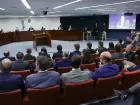 Sessão da Primeira Turma do STF nesta quarta-feira (3), em que foram apresentadas as defesas de Bolsonaro e militares acusados de tentativa de golpe.