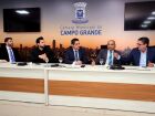 Em reunião com o secretário de Meio Ambiente e Desenvolvimento Econômico, Ademar Silva Júnior, vereadores também discutiram a modernização do PRODES e ações para fortalecer o comércio da região central.